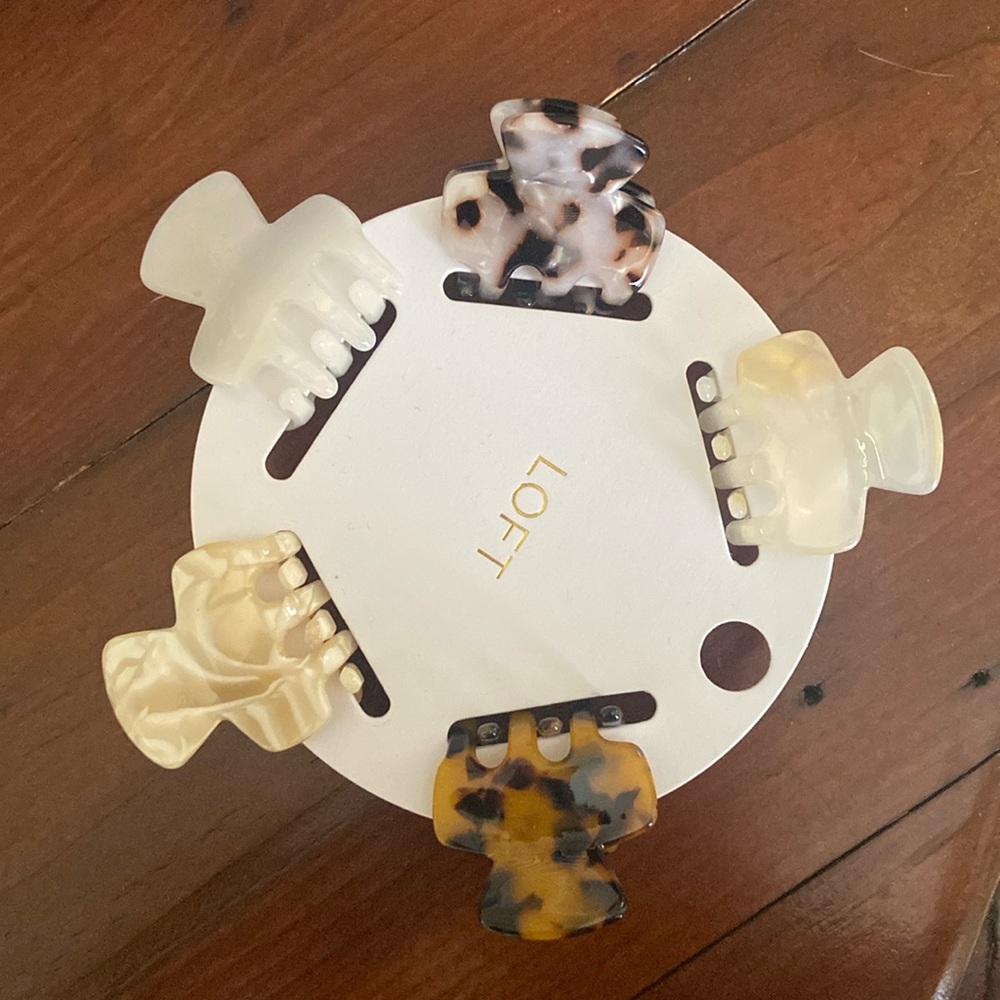 LOFT HAIR CLIPS, SMALL, pkg of 5, NWT Perfect for Spring!
